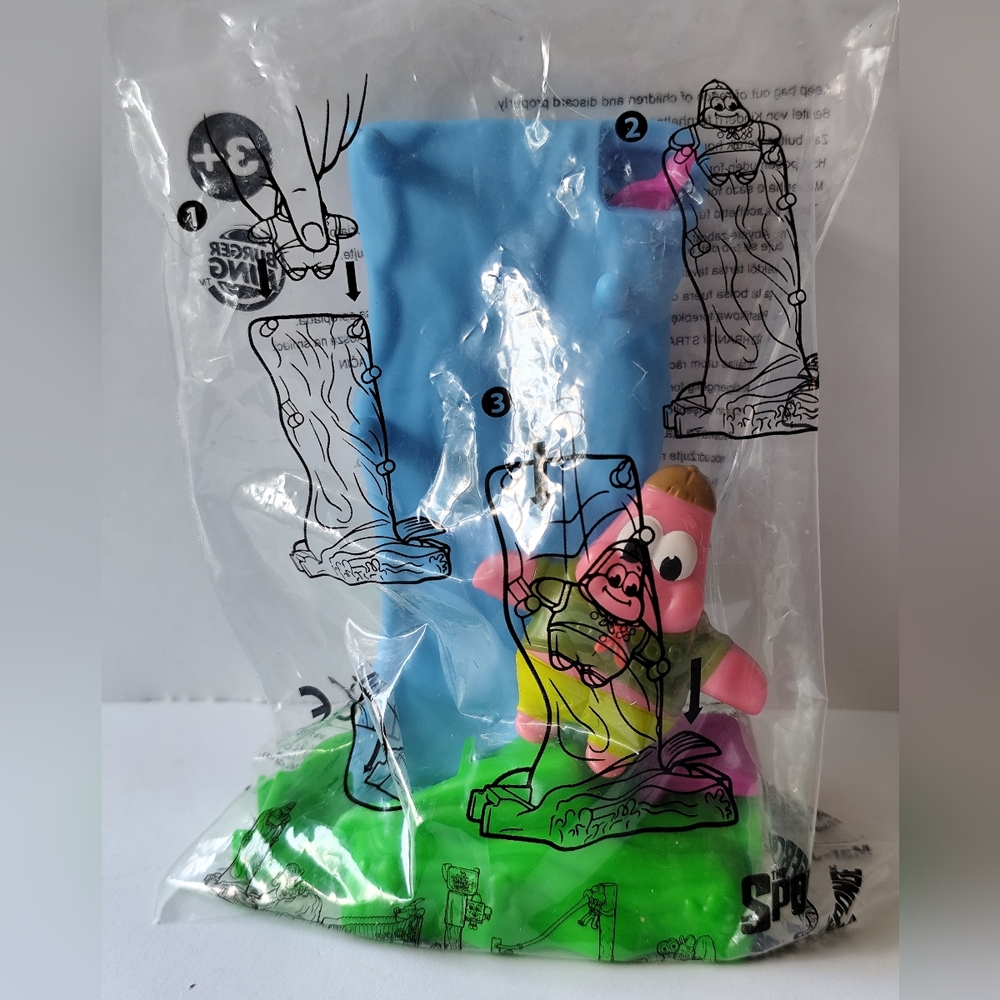 3/$20💗Spongebob The Movie Hungry Jacks Toys Patrick The Star NIP